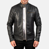 Dean Black Leather Biker Jacket