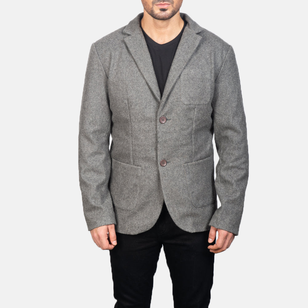 Borges Grey Wool Blazer