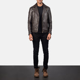 Noah Black Leather Biker Jacket