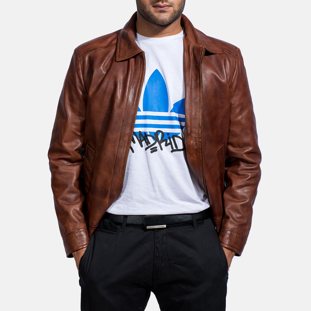 Inferno Brown Leather Jacket